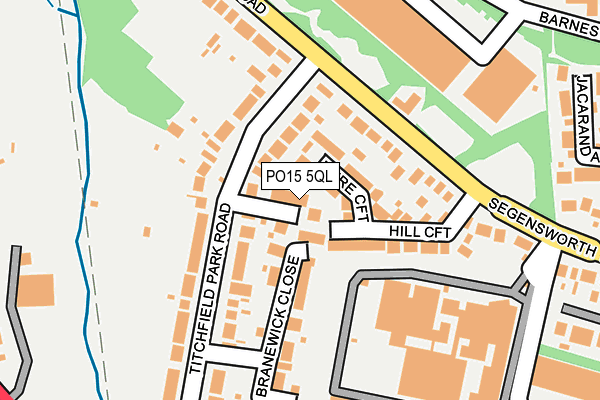 PO15 5QL map - OS OpenMap – Local (Ordnance Survey) PO15 5QL map - OS OpenMap – Local (Ordnance Survey)