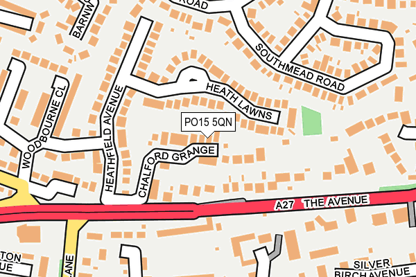 PO15 5QN map - OS OpenMap – Local (Ordnance Survey) PO15 5QN map - OS OpenMap – Local (Ordnance Survey)