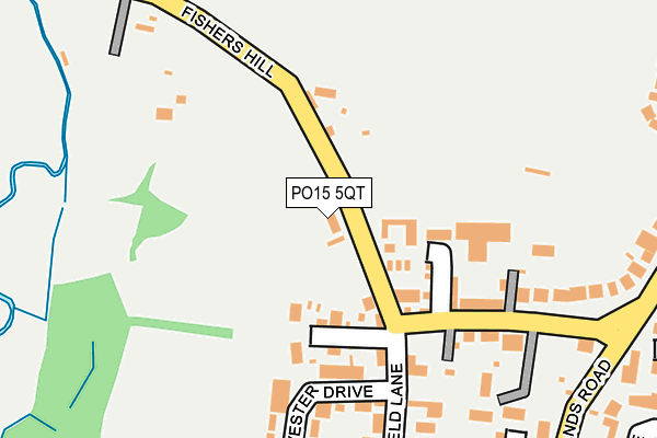 PO15 5QT map - OS OpenMap – Local (Ordnance Survey) PO15 5QT map - OS OpenMap – Local (Ordnance Survey)