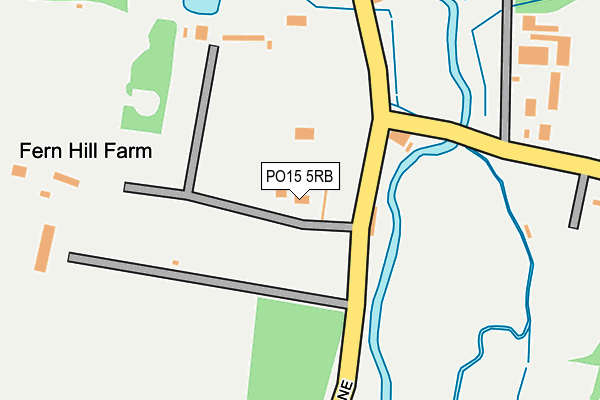 PO15 5RB map - OS OpenMap – Local (Ordnance Survey)