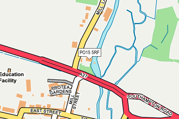 PO15 5RF map - OS OpenMap – Local (Ordnance Survey) PO15 5RF map - OS OpenMap – Local (Ordnance Survey)