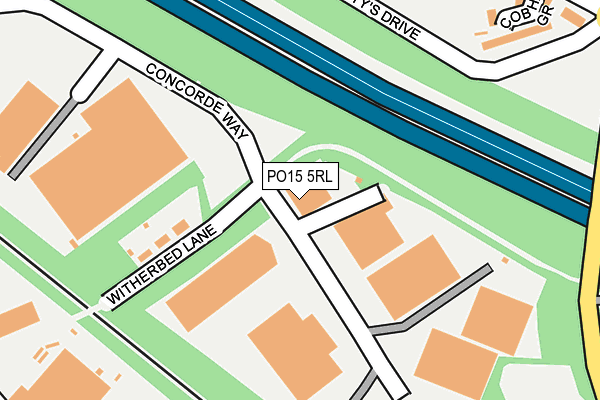 PO15 5RL map - OS OpenMap – Local (Ordnance Survey) PO15 5RL map - OS OpenMap – Local (Ordnance Survey)