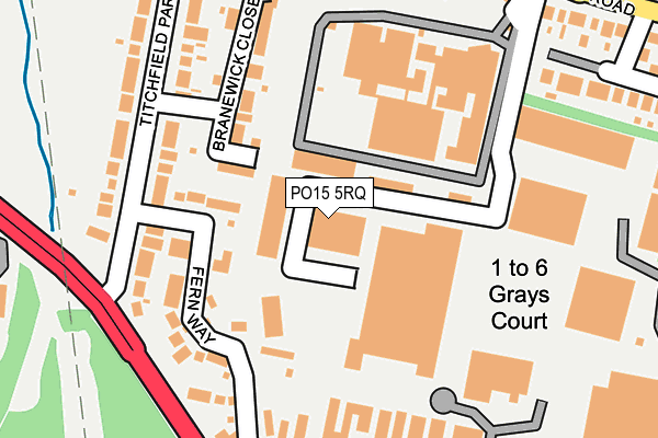PO15 5RQ map - OS OpenMap – Local (Ordnance Survey) PO15 5RQ map - OS OpenMap – Local (Ordnance Survey)