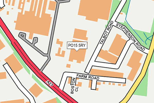 PO15 5RY map - OS OpenMap – Local (Ordnance Survey) PO15 5RY map - OS OpenMap – Local (Ordnance Survey)