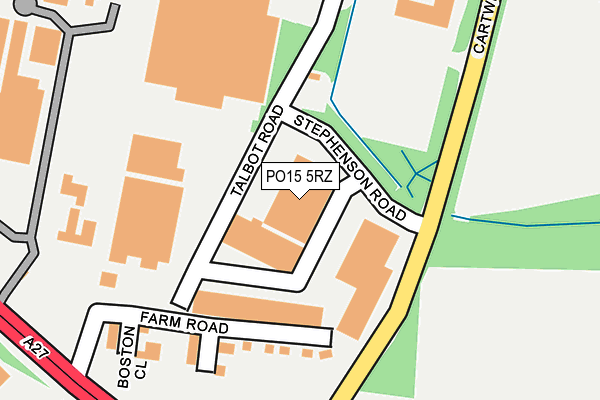 PO15 5RZ map - OS OpenMap – Local (Ordnance Survey) PO15 5RZ map - OS OpenMap – Local (Ordnance Survey)