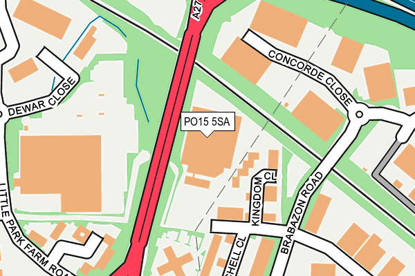 PO15 5SA map - OS OpenMap – Local (Ordnance Survey) PO15 5SA map - OS OpenMap – Local (Ordnance Survey)