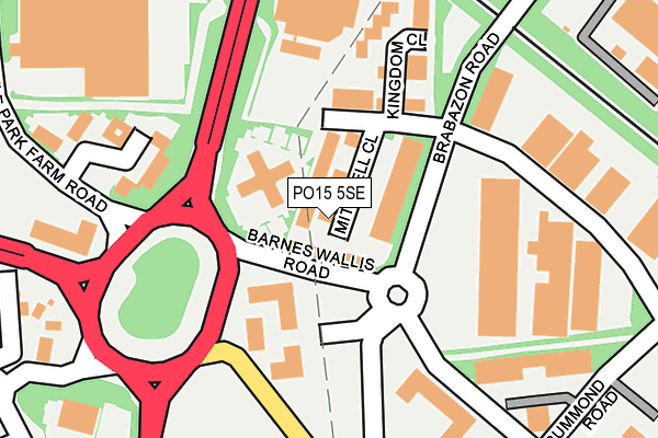 PO15 5SE map - OS OpenMap – Local (Ordnance Survey) PO15 5SE map - OS OpenMap – Local (Ordnance Survey)