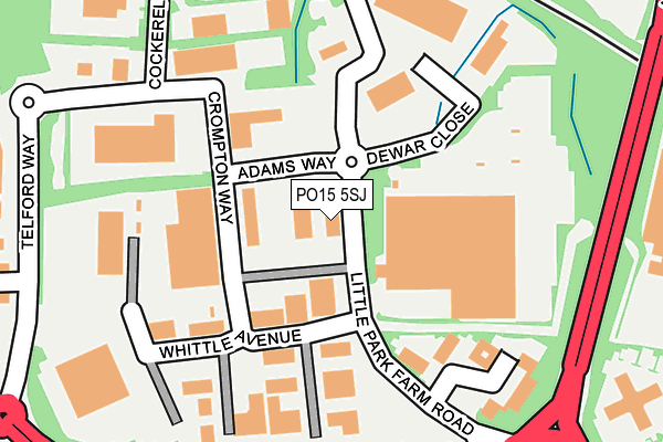 PO15 5SJ map - OS OpenMap – Local (Ordnance Survey) PO15 5SJ map - OS OpenMap – Local (Ordnance Survey)