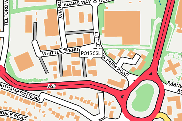PO15 5SL map - OS OpenMap – Local (Ordnance Survey) PO15 5SL map - OS OpenMap – Local (Ordnance Survey)