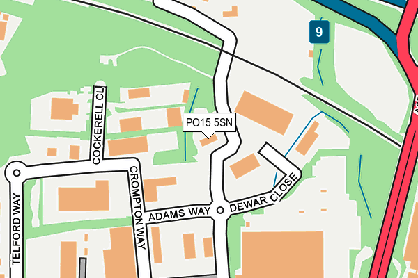 PO15 5SN map - OS OpenMap – Local (Ordnance Survey) PO15 5SN map - OS OpenMap – Local (Ordnance Survey)