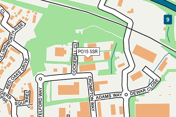PO15 5SR map - OS OpenMap – Local (Ordnance Survey) PO15 5SR map - OS OpenMap – Local (Ordnance Survey)