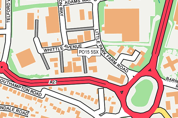 PO15 5SX map - OS OpenMap – Local (Ordnance Survey) PO15 5SX map - OS OpenMap – Local (Ordnance Survey)