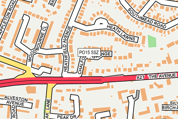 PO15 5SZ map - OS OpenMap – Local (Ordnance Survey) PO15 5SZ map - OS OpenMap – Local (Ordnance Survey)