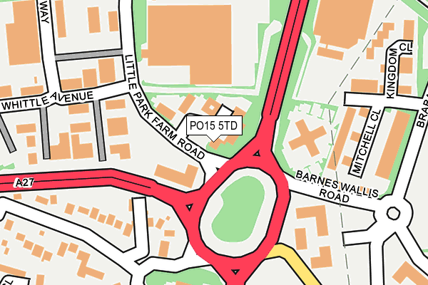 PO15 5TD map - OS OpenMap – Local (Ordnance Survey) PO15 5TD map - OS OpenMap – Local (Ordnance Survey)