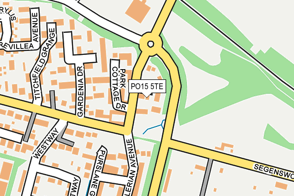 PO15 5TE map - OS OpenMap – Local (Ordnance Survey) PO15 5TE map - OS OpenMap – Local (Ordnance Survey)