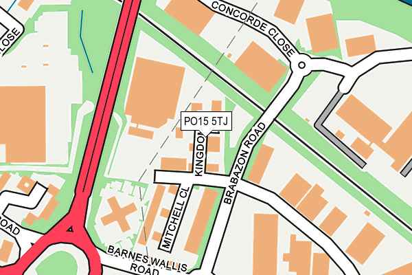 PO15 5TJ map - OS OpenMap – Local (Ordnance Survey)