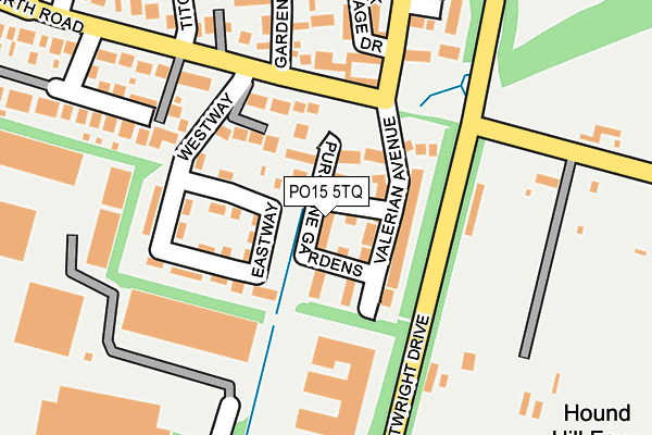 PO15 5TQ map - OS OpenMap – Local (Ordnance Survey) PO15 5TQ map - OS OpenMap – Local (Ordnance Survey)