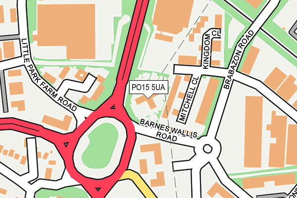 PO15 5UA map - OS OpenMap – Local (Ordnance Survey) PO15 5UA map - OS OpenMap – Local (Ordnance Survey)