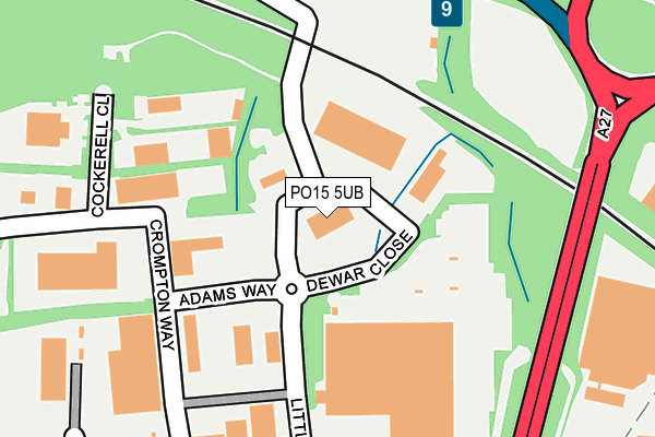 PO15 5UB map - OS OpenMap – Local (Ordnance Survey) PO15 5UB map - OS OpenMap – Local (Ordnance Survey)