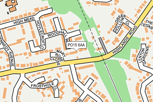 PO15 6AA map - OS OpenMap – Local (Ordnance Survey) PO15 6AA map - OS OpenMap – Local (Ordnance Survey)