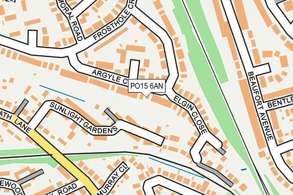 PO15 6AN map - OS OpenMap – Local (Ordnance Survey) PO15 6AN map - OS OpenMap – Local (Ordnance Survey)