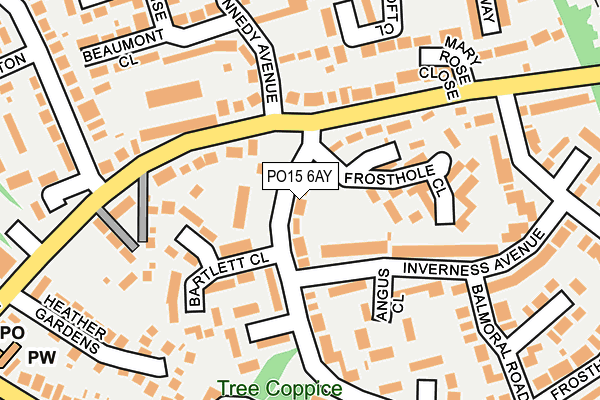 PO15 6AY map - OS OpenMap – Local (Ordnance Survey) PO15 6AY map - OS OpenMap – Local (Ordnance Survey)