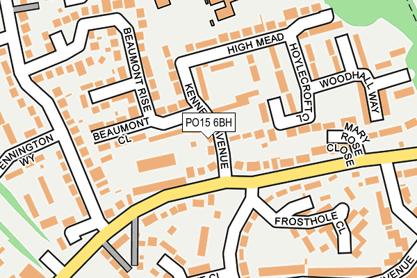 PO15 6BH map - OS OpenMap – Local (Ordnance Survey) PO15 6BH map - OS OpenMap – Local (Ordnance Survey)
