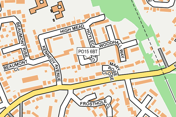 PO15 6BT map - OS OpenMap – Local (Ordnance Survey) PO15 6BT map - OS OpenMap – Local (Ordnance Survey)