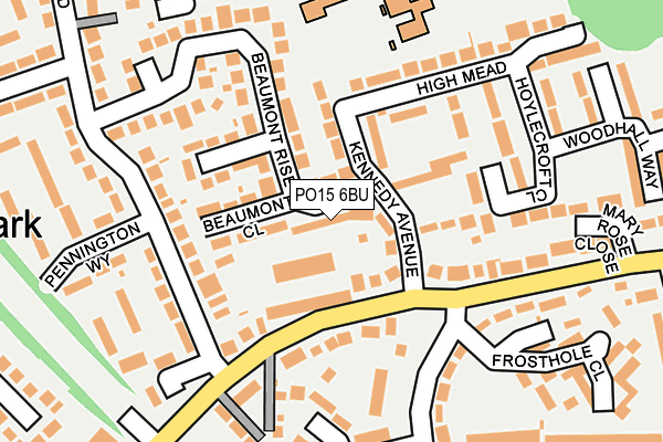 PO15 6BU map - OS OpenMap – Local (Ordnance Survey) PO15 6BU map - OS OpenMap – Local (Ordnance Survey)
