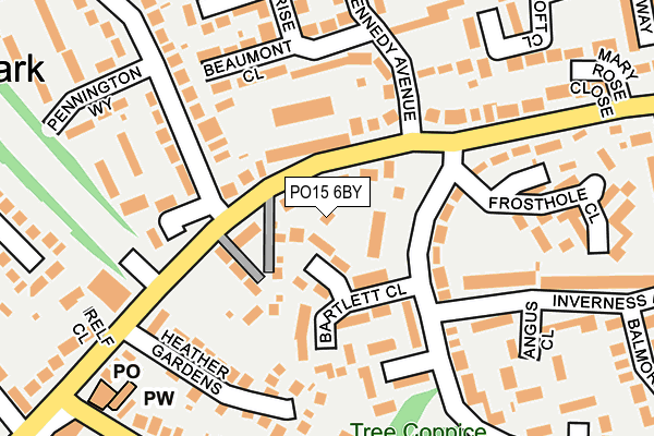 PO15 6BY map - OS OpenMap – Local (Ordnance Survey) PO15 6BY map - OS OpenMap – Local (Ordnance Survey)