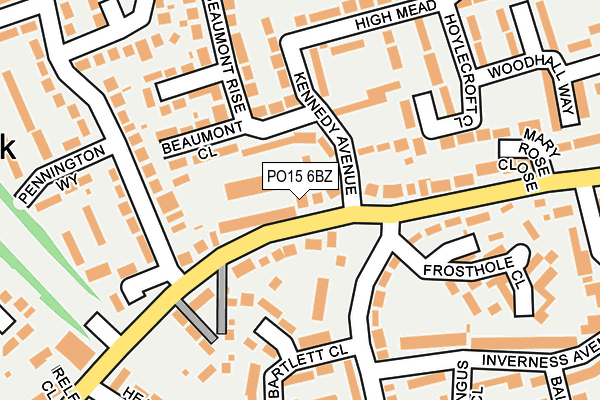 PO15 6BZ map - OS OpenMap – Local (Ordnance Survey) PO15 6BZ map - OS OpenMap – Local (Ordnance Survey)