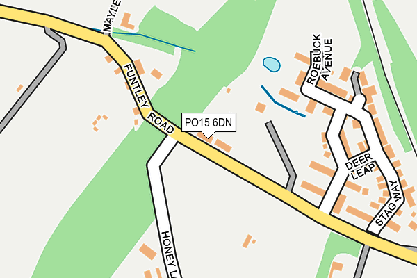 PO15 6DN map - OS OpenMap – Local (Ordnance Survey) PO15 6DN map - OS OpenMap – Local (Ordnance Survey)