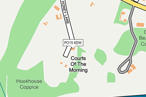 PO15 6DW map - OS OpenMap – Local (Ordnance Survey) PO15 6DW map - OS OpenMap – Local (Ordnance Survey)