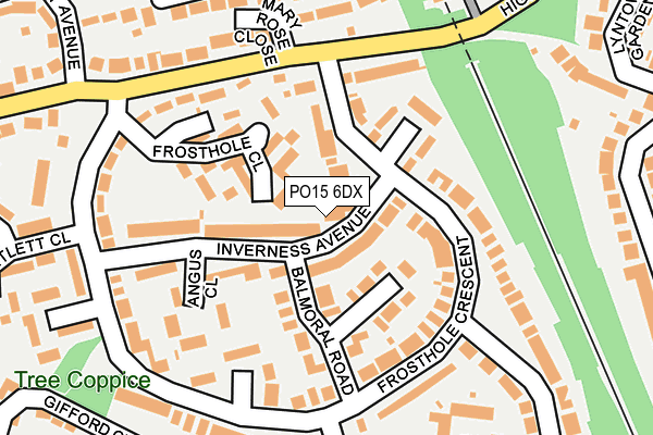PO15 6DX map - OS OpenMap – Local (Ordnance Survey) PO15 6DX map - OS OpenMap – Local (Ordnance Survey)
