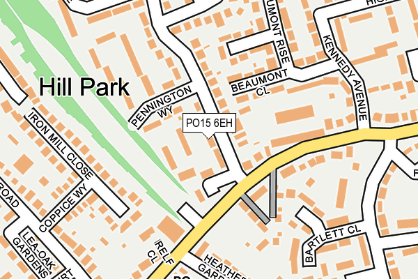 PO15 6EH map - OS OpenMap – Local (Ordnance Survey) PO15 6EH map - OS OpenMap – Local (Ordnance Survey)