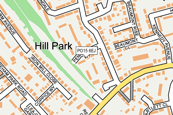 PO15 6EJ map - OS OpenMap – Local (Ordnance Survey) PO15 6EJ map - OS OpenMap – Local (Ordnance Survey)