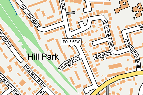 PO15 6EW map - OS OpenMap – Local (Ordnance Survey) PO15 6EW map - OS OpenMap – Local (Ordnance Survey)