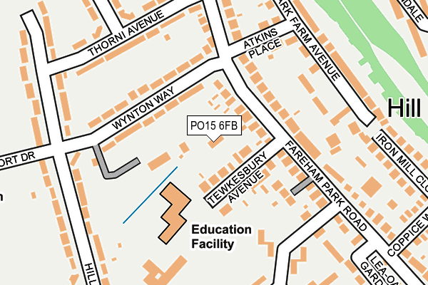 PO15 6FB map - OS OpenMap – Local (Ordnance Survey) PO15 6FB map - OS OpenMap – Local (Ordnance Survey)