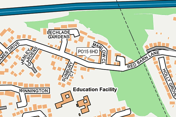 PO15 6HD map - OS OpenMap – Local (Ordnance Survey) PO15 6HD map - OS OpenMap – Local (Ordnance Survey)