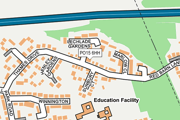 PO15 6HH map - OS OpenMap – Local (Ordnance Survey) PO15 6HH map - OS OpenMap – Local (Ordnance Survey)