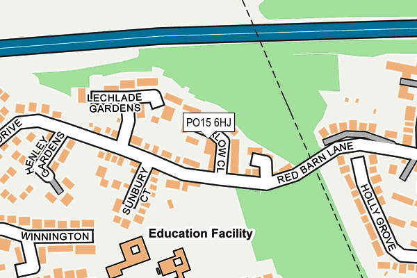 PO15 6HJ map - OS OpenMap – Local (Ordnance Survey) PO15 6HJ map - OS OpenMap – Local (Ordnance Survey)