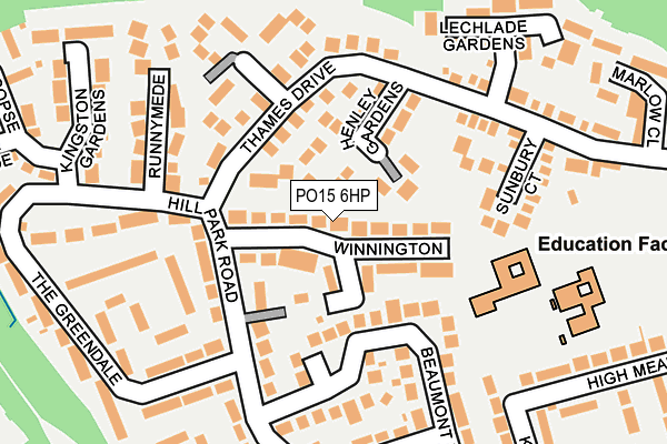 PO15 6HP map - OS OpenMap – Local (Ordnance Survey) PO15 6HP map - OS OpenMap – Local (Ordnance Survey)