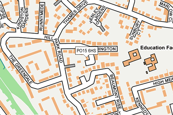 PO15 6HS map - OS OpenMap – Local (Ordnance Survey) PO15 6HS map - OS OpenMap – Local (Ordnance Survey)