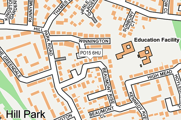 PO15 6HU map - OS OpenMap – Local (Ordnance Survey) PO15 6HU map - OS OpenMap – Local (Ordnance Survey)