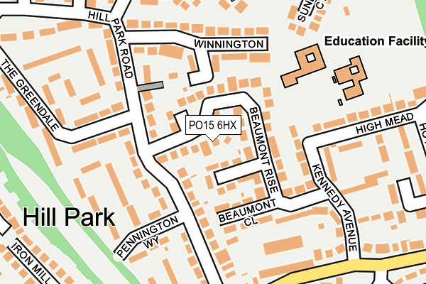 PO15 6HX map - OS OpenMap – Local (Ordnance Survey) PO15 6HX map - OS OpenMap – Local (Ordnance Survey)