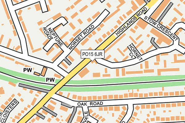 PO15 6JR map - OS OpenMap – Local (Ordnance Survey) PO15 6JR map - OS OpenMap – Local (Ordnance Survey)