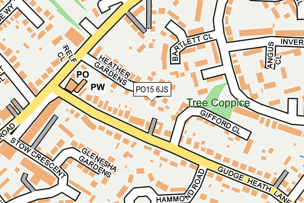 PO15 6JS map - OS OpenMap – Local (Ordnance Survey) PO15 6JS map - OS OpenMap – Local (Ordnance Survey)