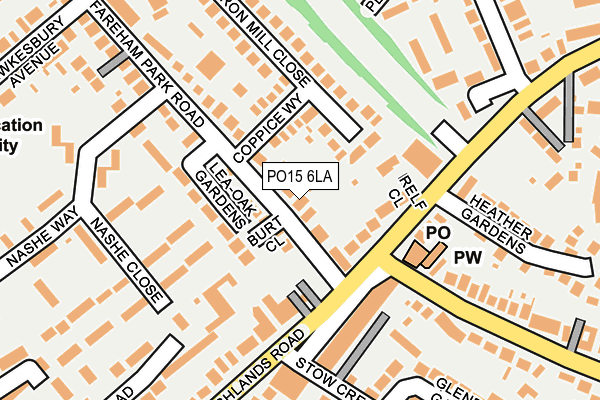 PO15 6LA map - OS OpenMap – Local (Ordnance Survey) PO15 6LA map - OS OpenMap – Local (Ordnance Survey)