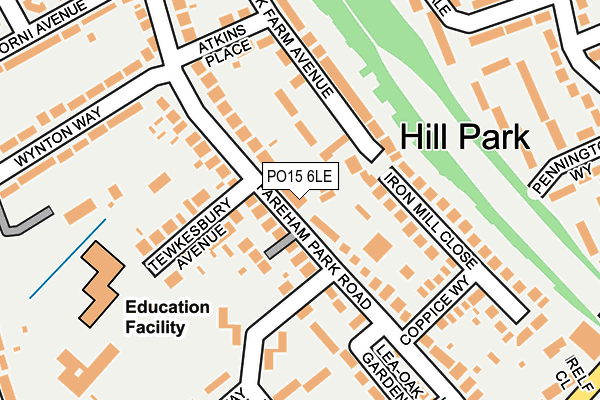 PO15 6LE map - OS OpenMap – Local (Ordnance Survey) PO15 6LE map - OS OpenMap – Local (Ordnance Survey)