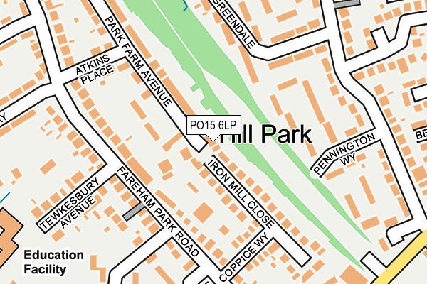 PO15 6LP map - OS OpenMap – Local (Ordnance Survey) PO15 6LP map - OS OpenMap – Local (Ordnance Survey)